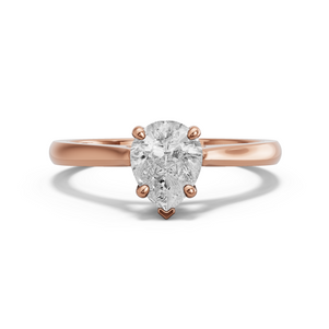 Image for Pear Surprise diamond Ring with Knife Edge Cathedral band in 14K Rose Gold