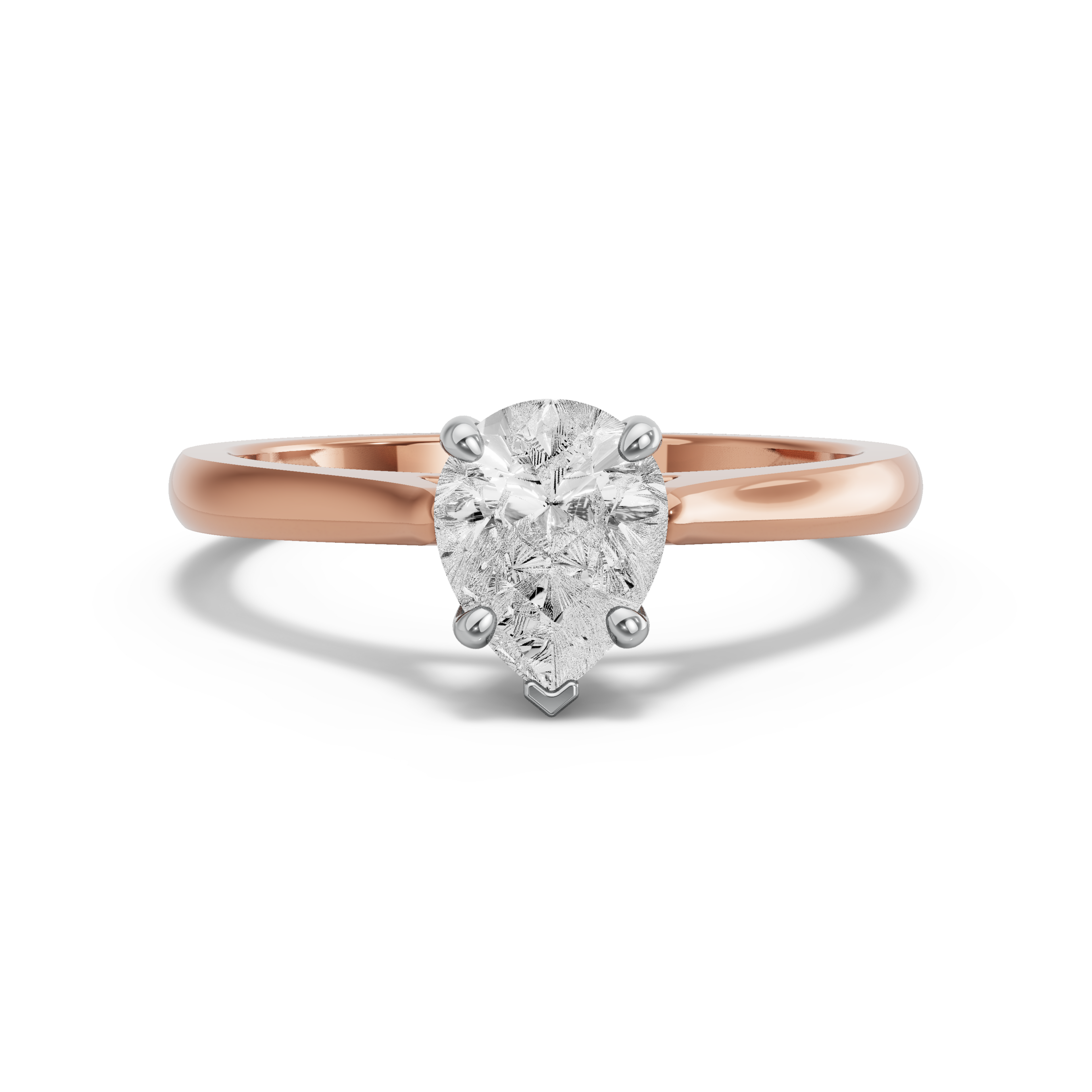 Image for Pear Surprise diamond Ring with Knife Edge Cathedral band