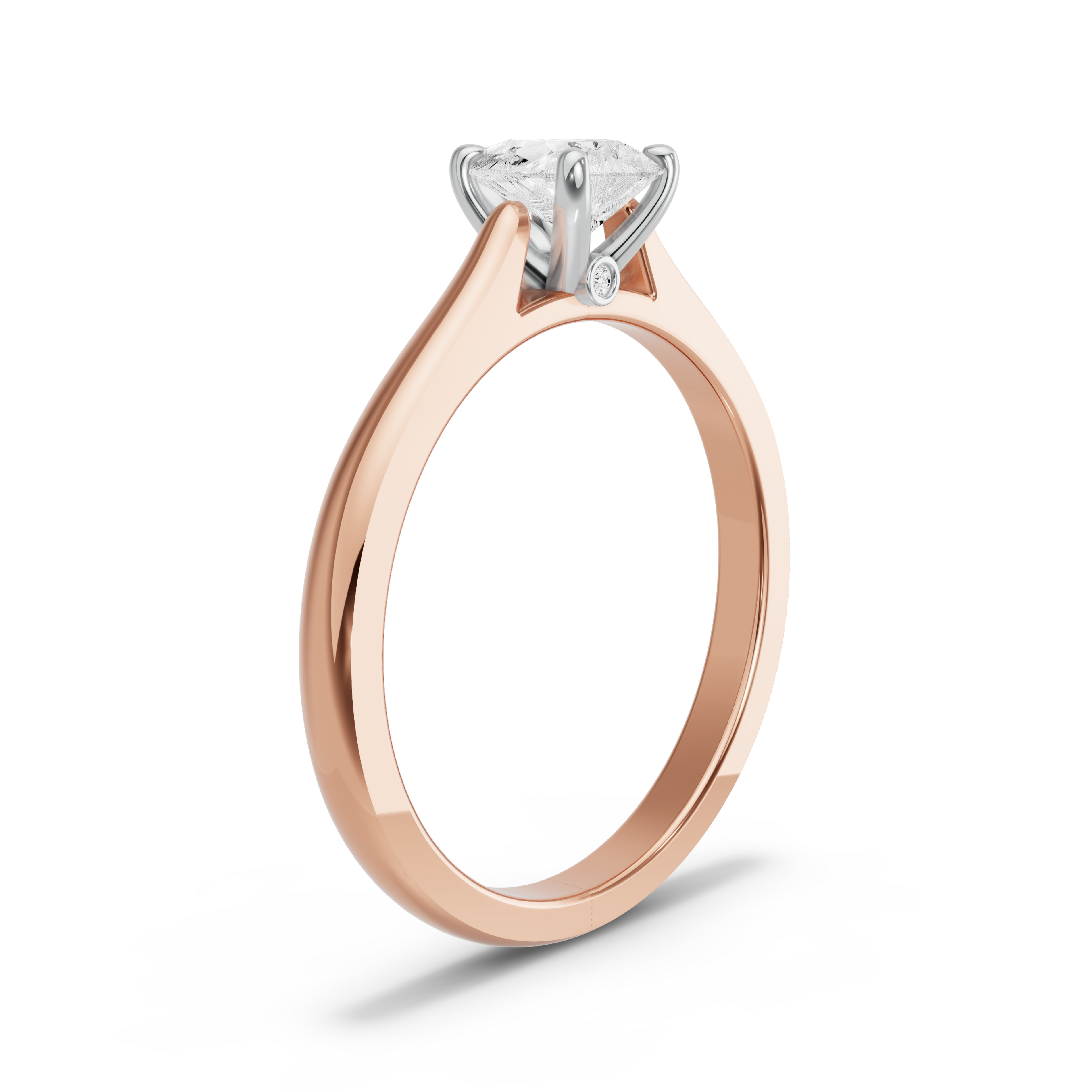 Image for Pear Surprise diamond Ring with Knife Edge Cathedral band