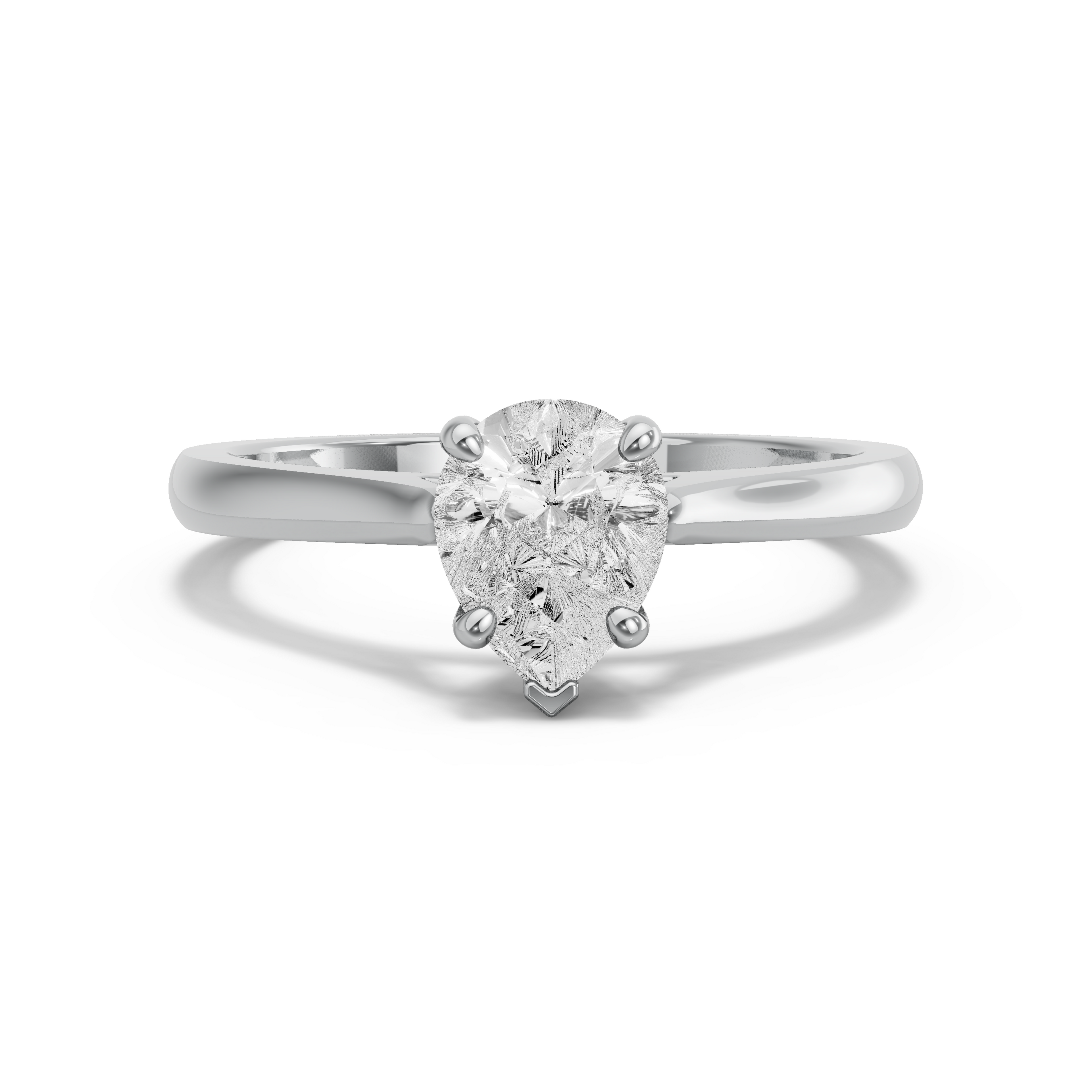 Image for Pear Surprise diamond Ring with Knife Edge Cathedral band