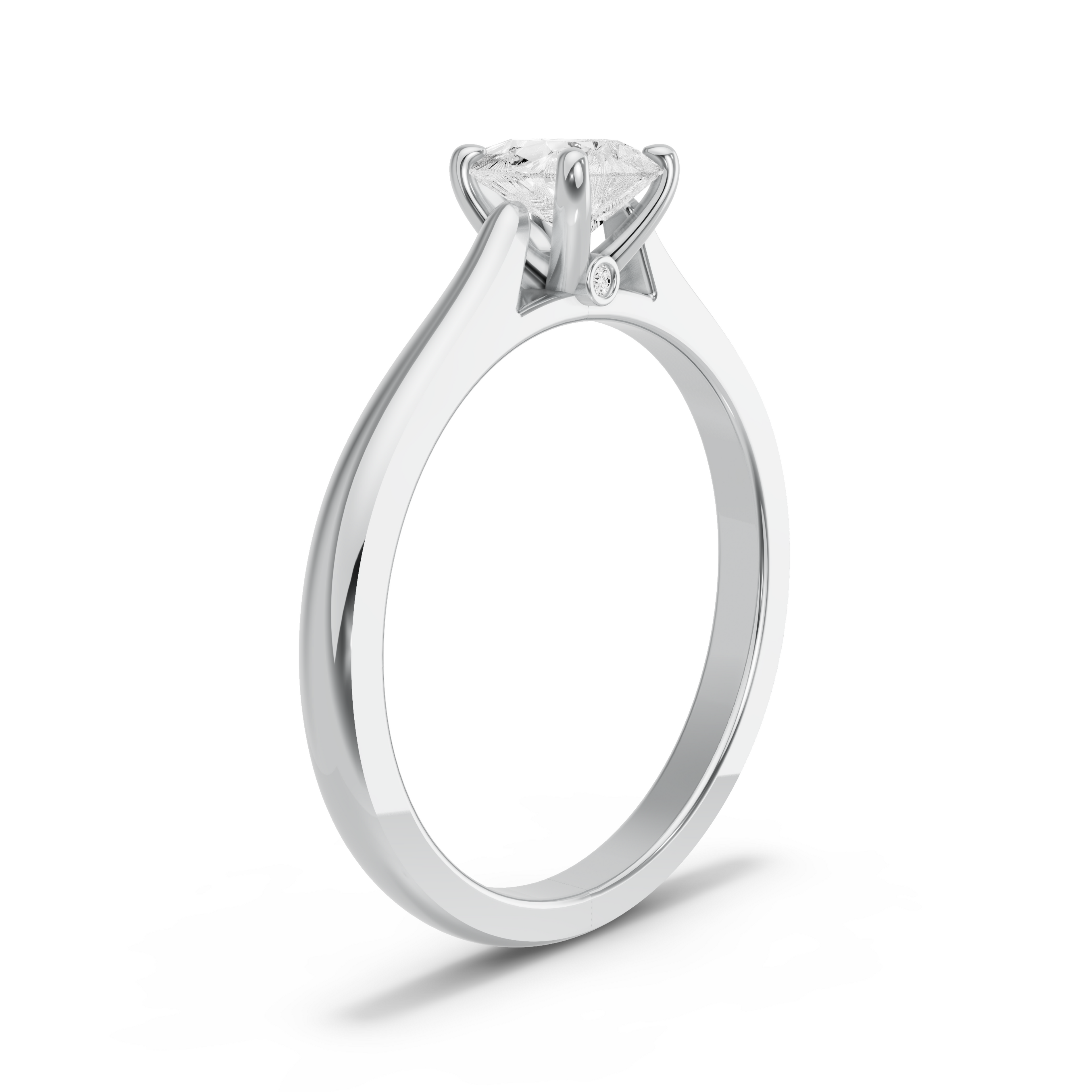Image for Pear Surprise diamond Ring with Knife Edge Cathedral band