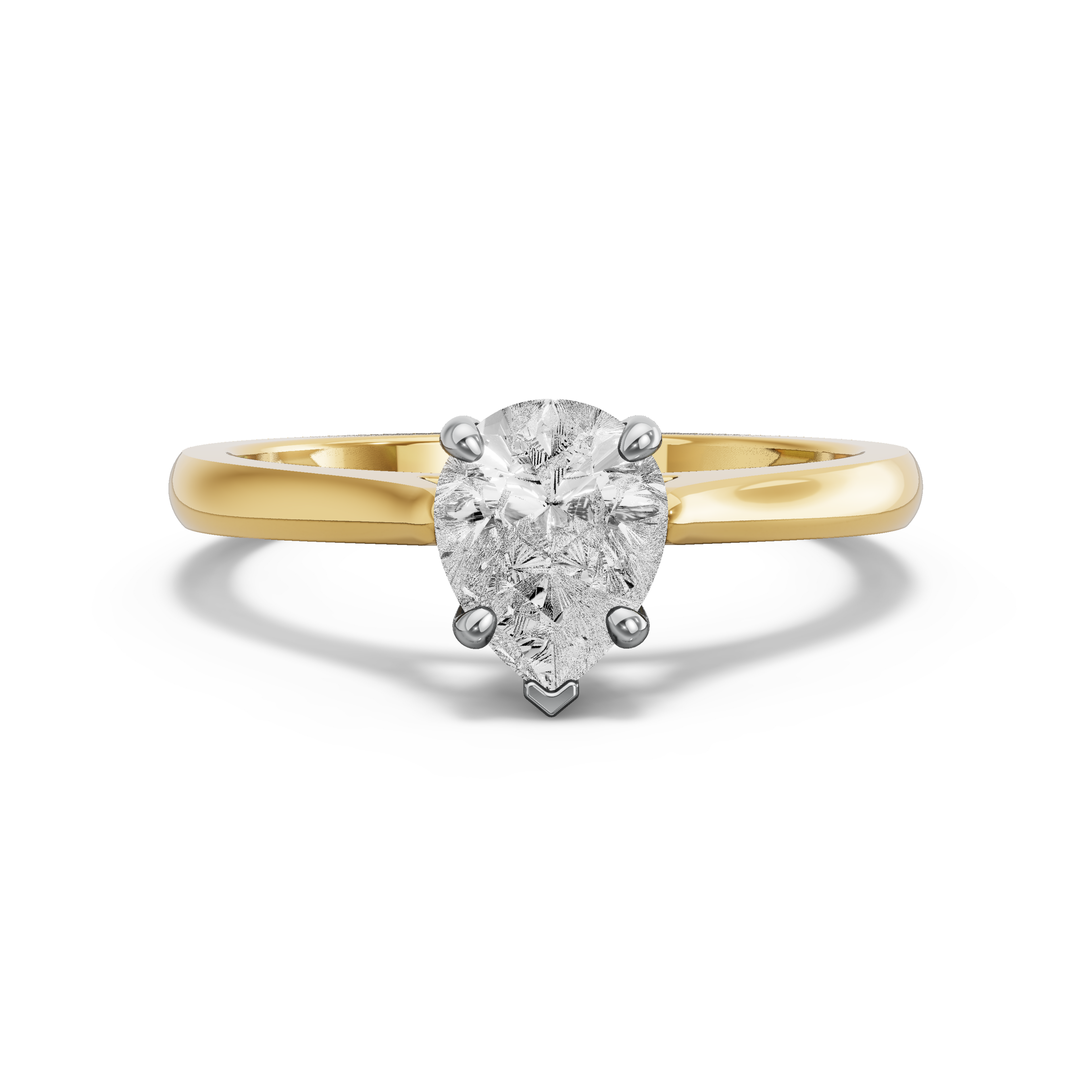 Image for Pear Surprise diamond Ring with Knife Edge Cathedral band
