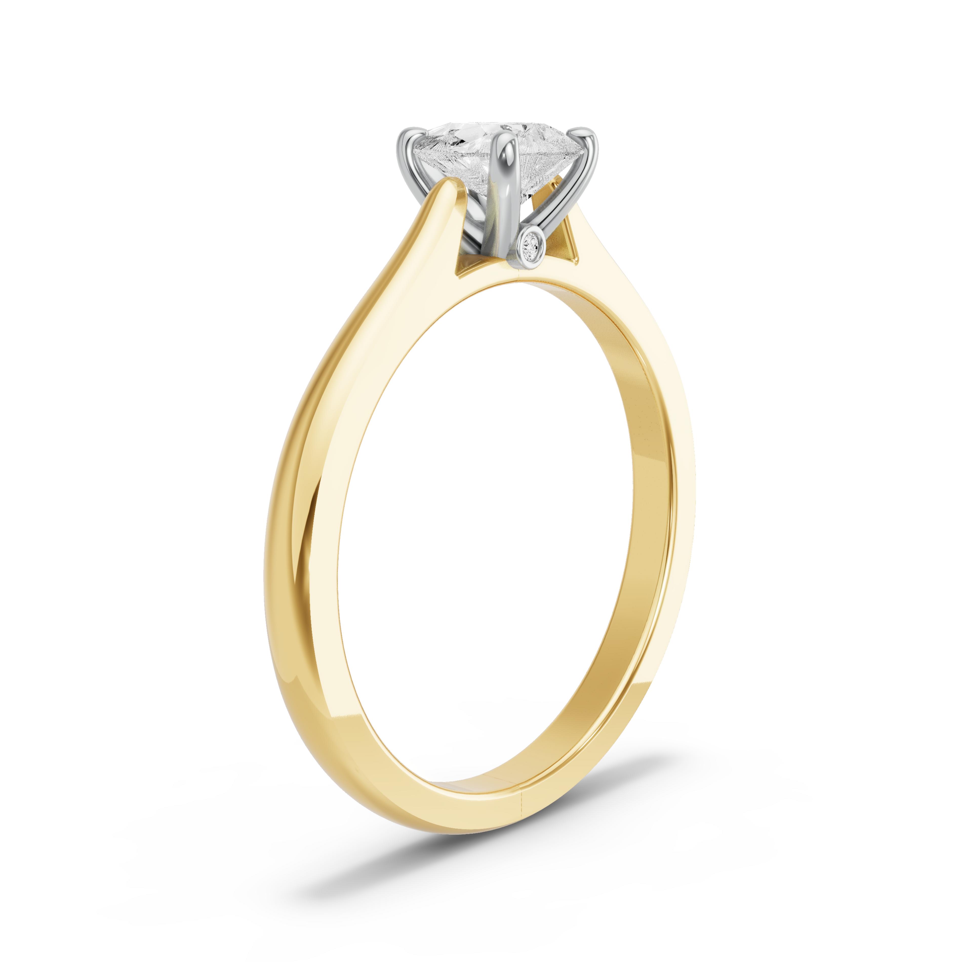 Image for Pear Surprise diamond Ring with Knife Edge Cathedral band