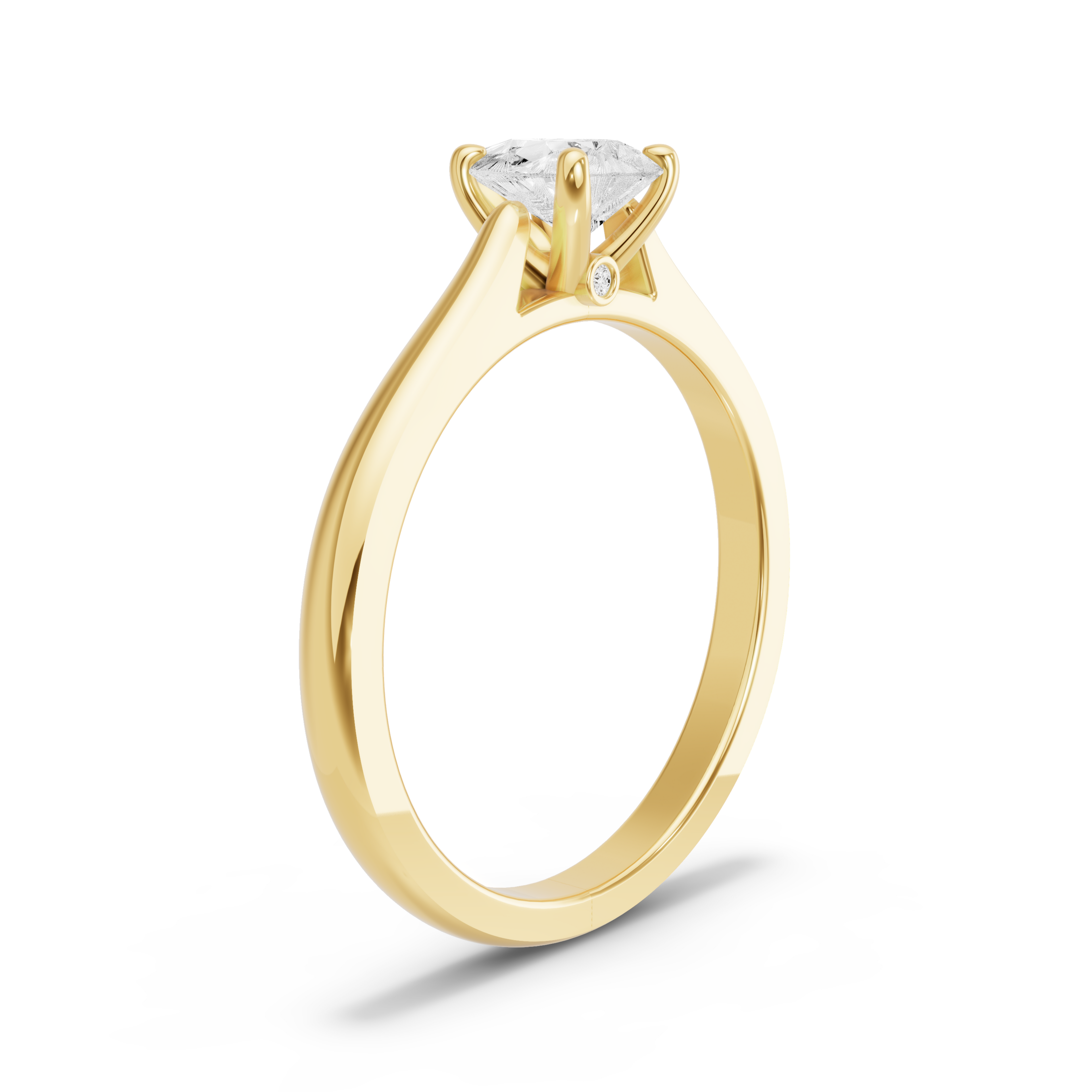 Image for Pear Surprise diamond Ring with Knife Edge Cathedral band