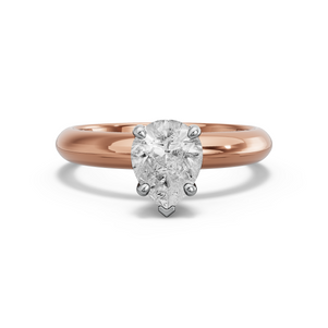 Image for Pear Surprise diamond Ring with Knife Edge Solitaire band