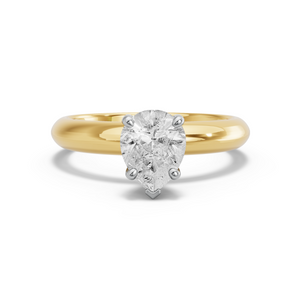 Image for Pear Surprise diamond Ring with Knife Edge Solitaire band
