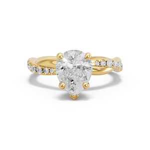 Image for Pear Surprise diamond Ring with Rope Pave band