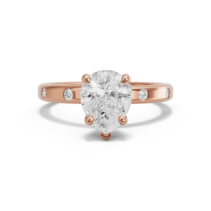 Image for Pear Surprise diamond Ring with Sleek Accent band