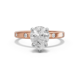 Image for Pear Surprise diamond Ring with Sleek Accent band