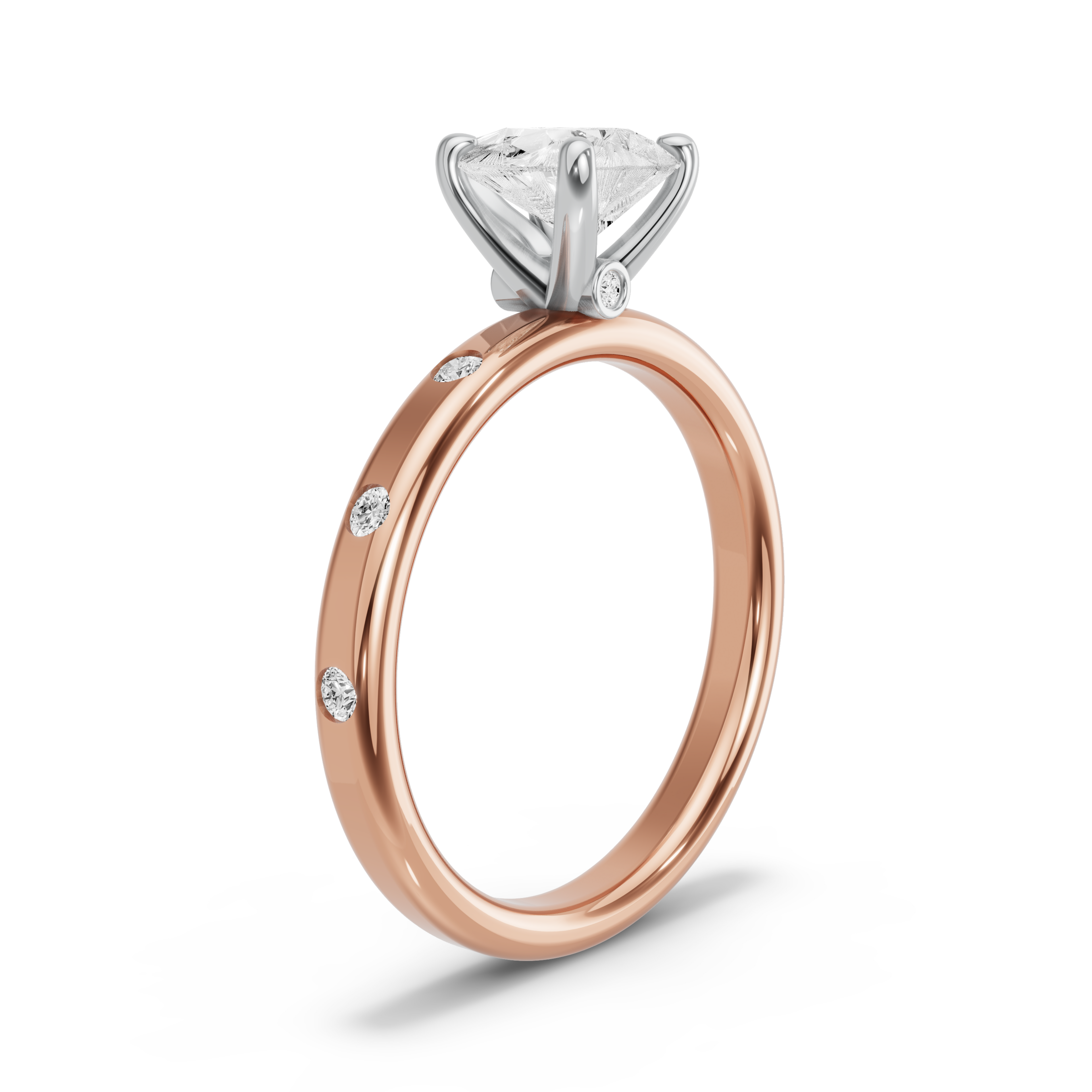 Image for Pear Surprise diamond Ring with Sleek Accent band