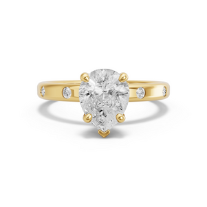 Image for Pear Surprise diamond Ring with Sleek Accent band
