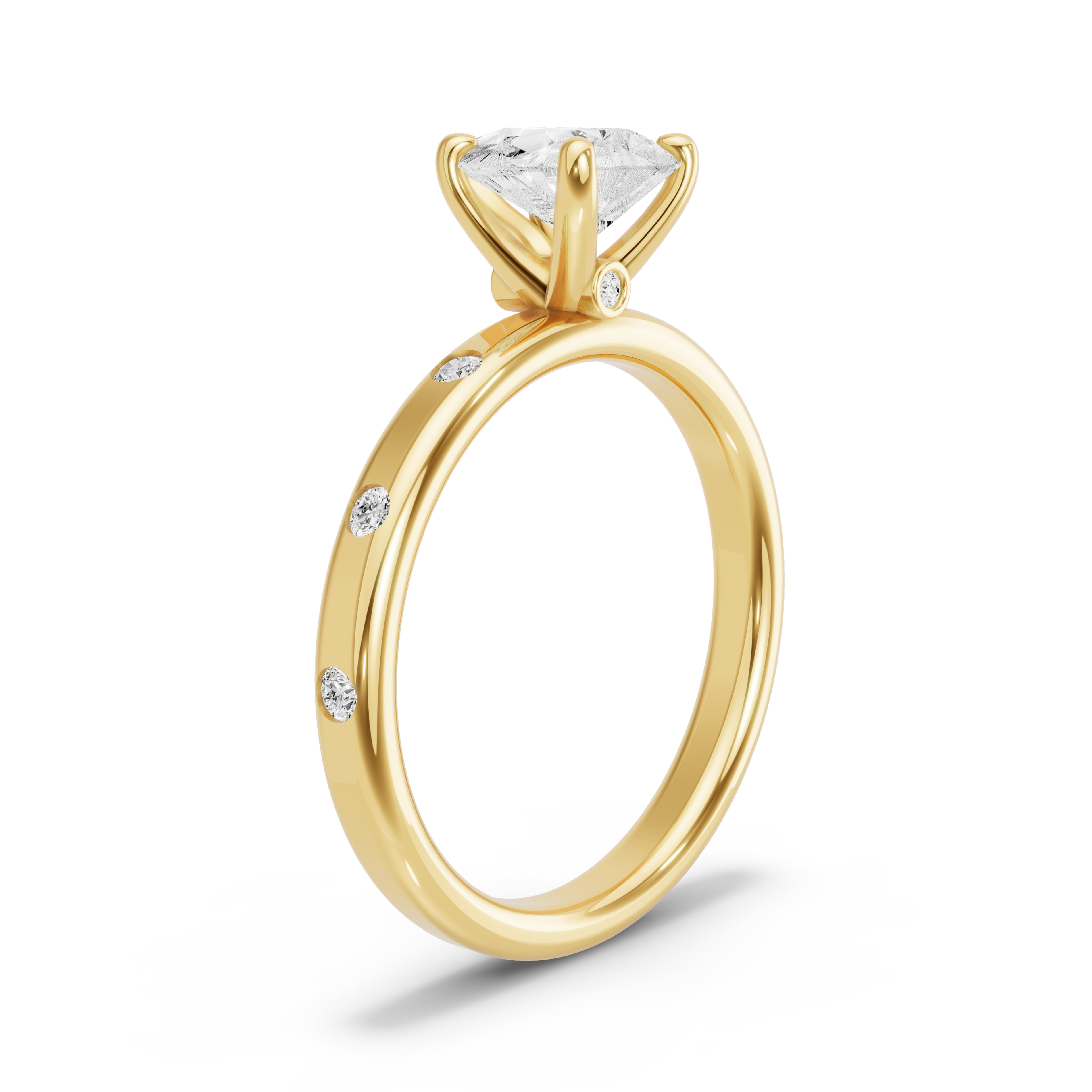 Image for Pear Surprise diamond Ring with Sleek Accent band