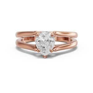 Image for Pear Surprise diamond Ring with Split Ring Solitaire band