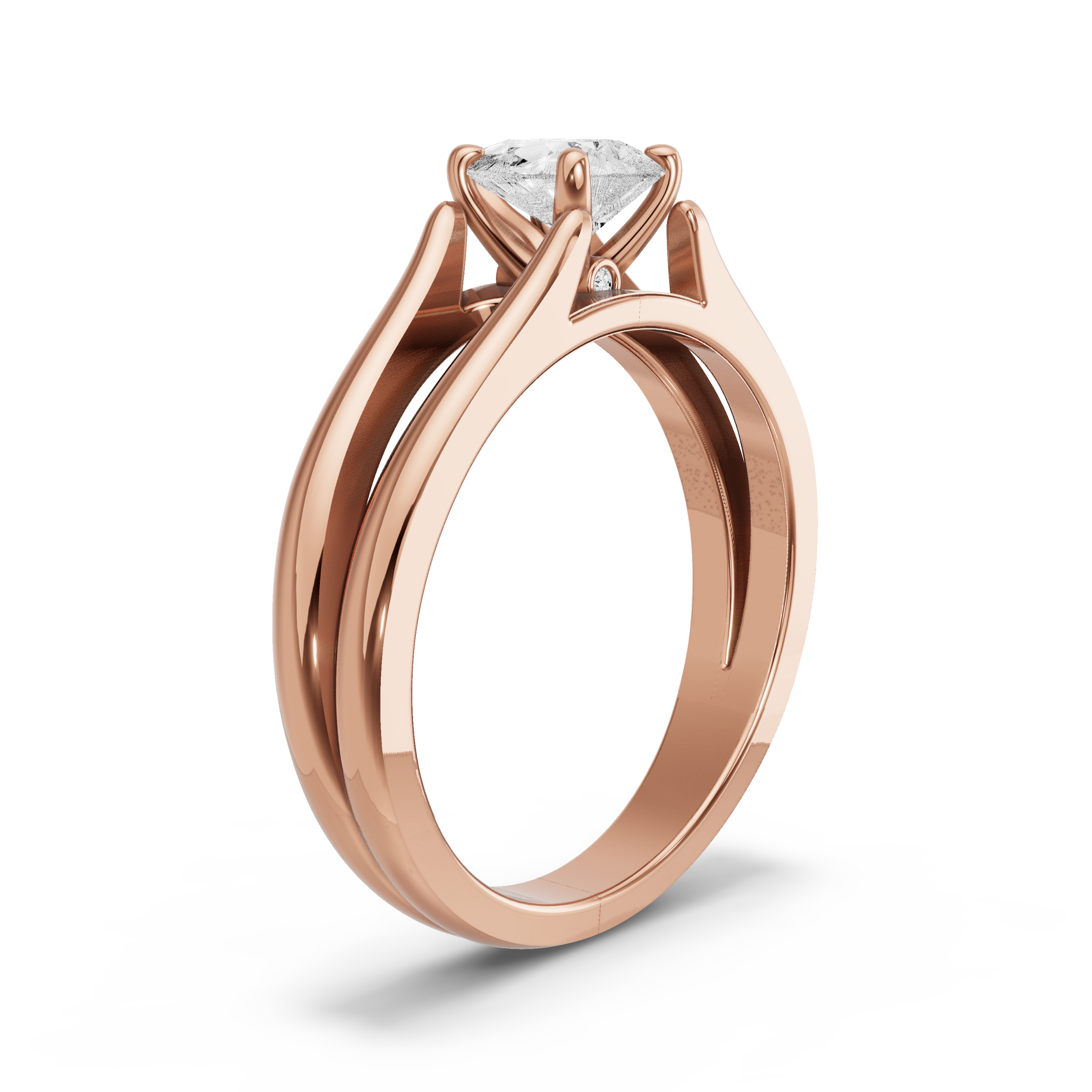 Image for Pear Surprise diamond Ring with Split Ring Solitaire band