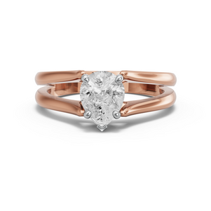Image for Pear Surprise diamond Ring with Split Ring Solitaire band