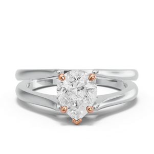 Image for Pear Surprise diamond Ring with Split Ring Solitaire band