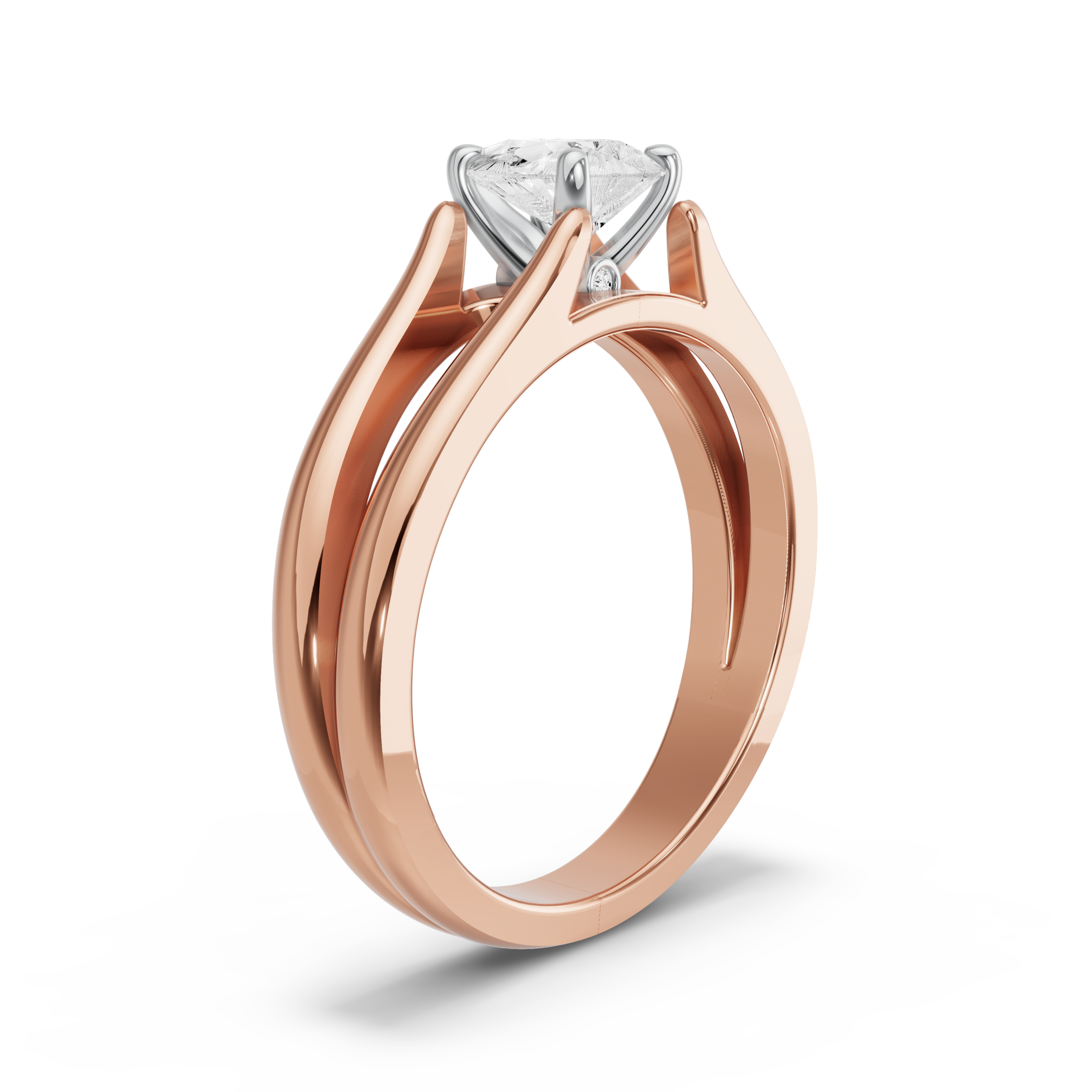 Image for Pear Surprise diamond Ring with Split Ring Solitaire band