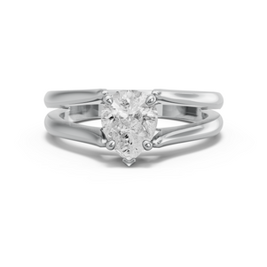 Image for Pear Surprise diamond Ring with Split Ring Solitaire band