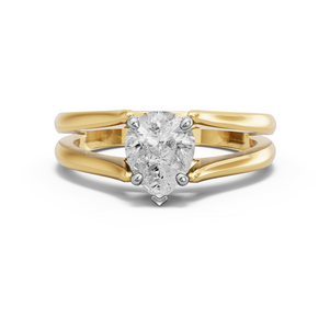 Image for Pear Surprise diamond Ring with Split Ring Solitaire band