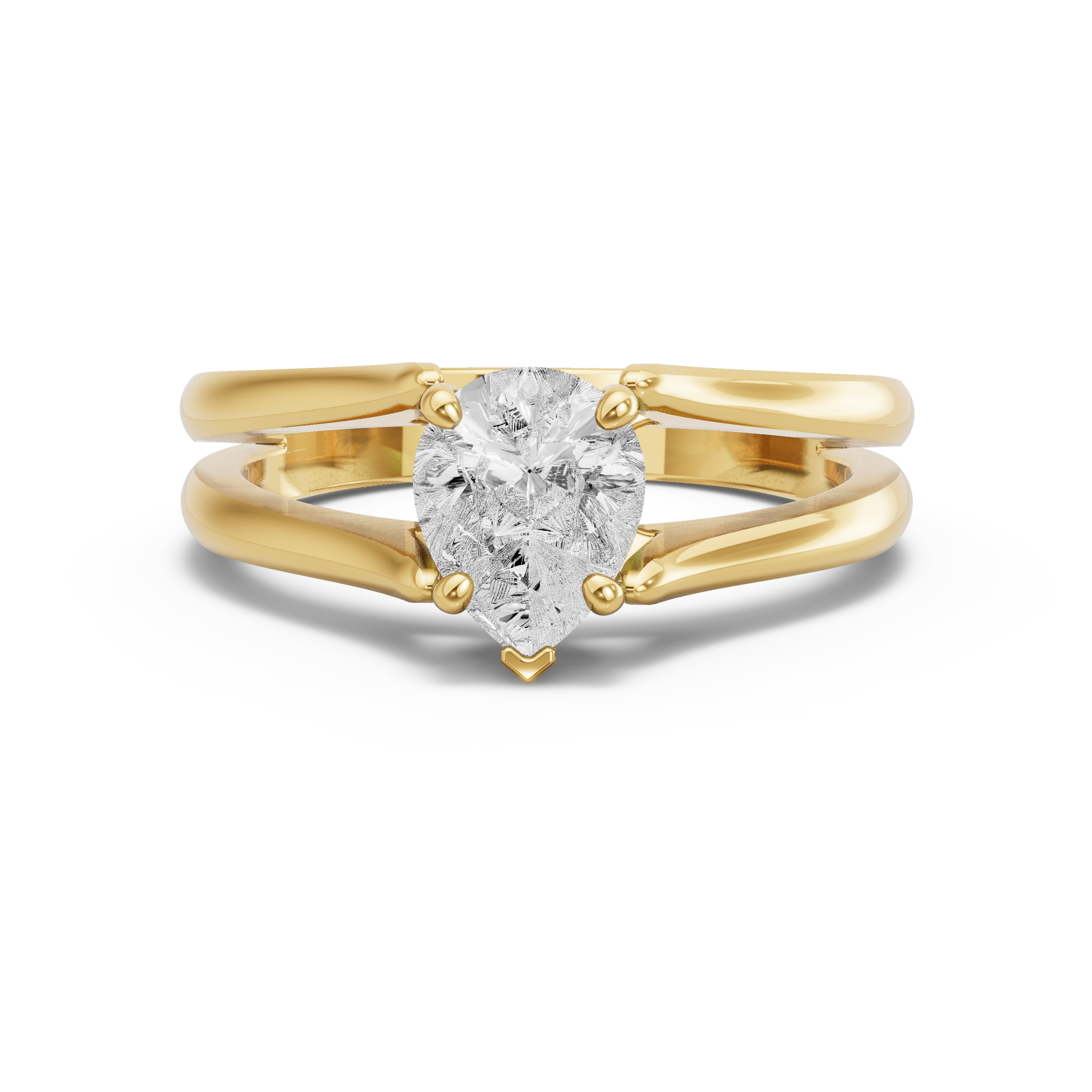 Image for Pear Surprise diamond Ring with Split Ring Solitaire band