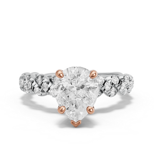 Image for Pear Surprise diamond Ring with Twist Pave band