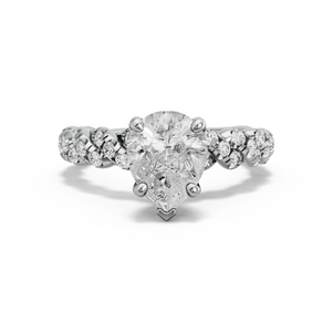 Image for Pear Surprise diamond Ring with Twist Pave band