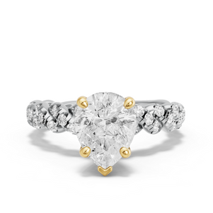 Image for Pear Surprise diamond Ring with Twist Pave band