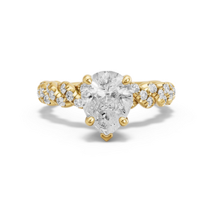 Image for Pear Surprise diamond Ring with Twist Pave band