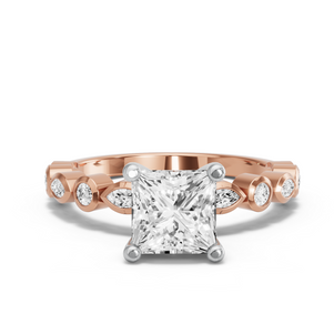Image for Princess Surprise diamond Ring with Alternating Marquise band