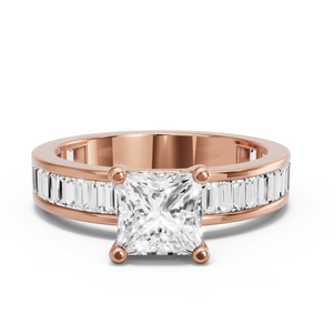 Image for Princess Surprise diamond Ring with Baguette Channel band