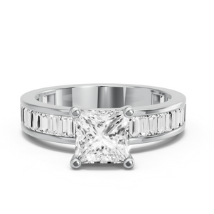 Image for Princess Surprise diamond Ring with Baguette Channel band