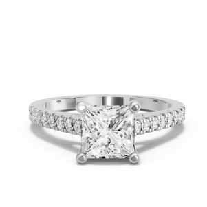 Image for Princess Surprise diamond Ring with Cathedral Pave band