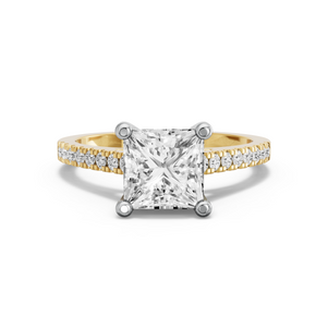 Image for Princess Surprise diamond Ring with Cathedral Pave band