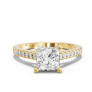 Image for Princess Surprise diamond Ring with Cathedral Pave band