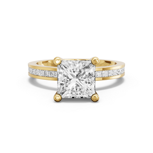 Image for Princess Surprise diamond Ring with Channel band in 18K White Gold