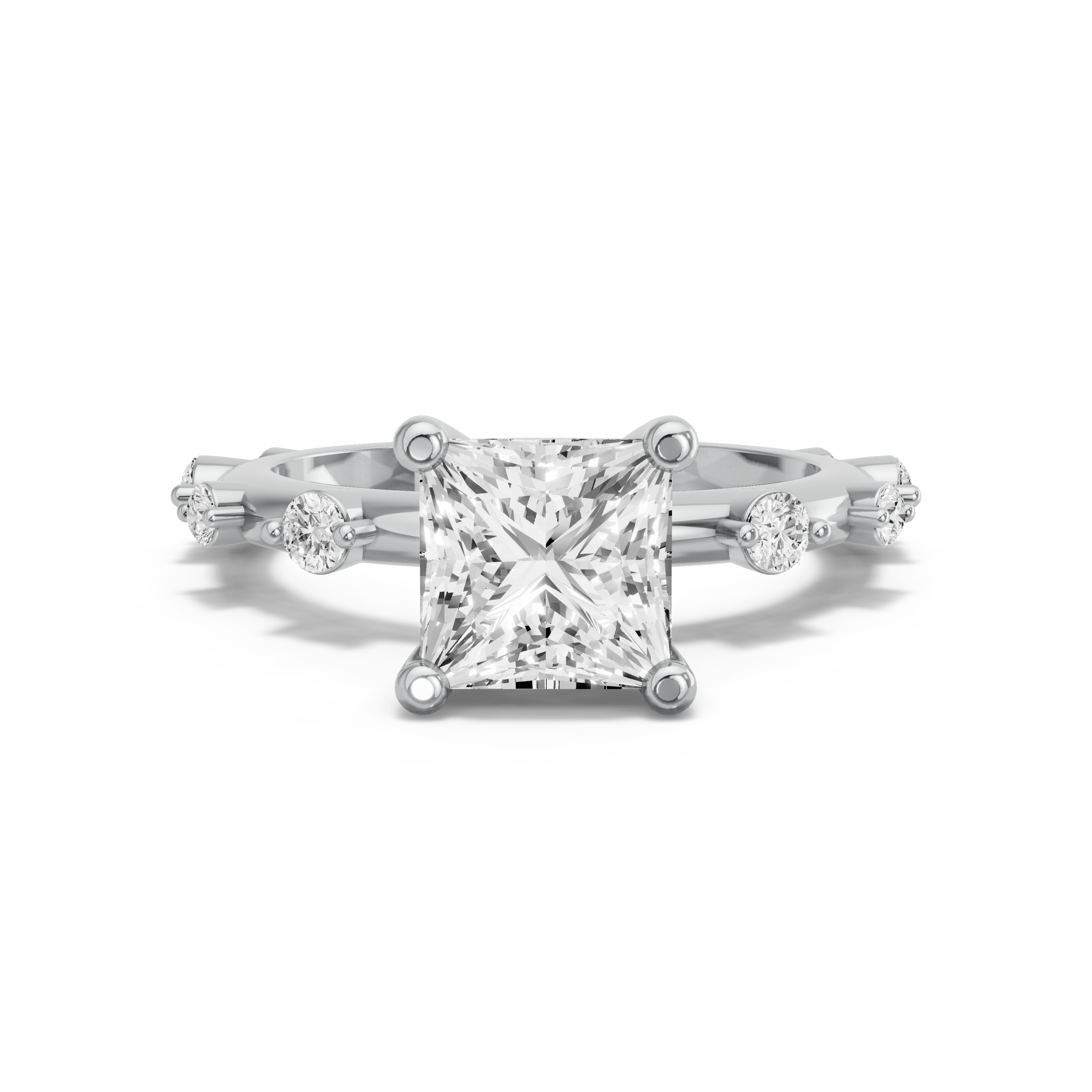 Image for Princess Surprise diamond Ring with Channel band in 950 Platinum