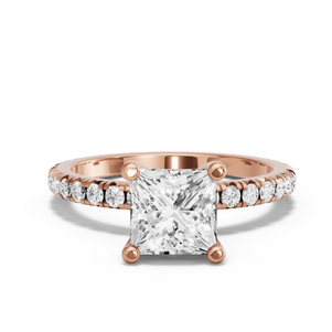 Image for Princess Surprise diamond Ring with French Pave band