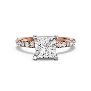 Image for Princess Surprise diamond Ring with French Pave band