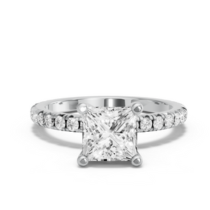 Image for Princess Surprise diamond Ring with French Pave band
