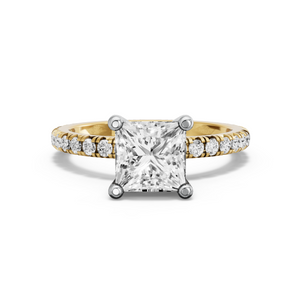 Image for Princess Surprise diamond Ring with French Pave band