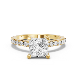 Image for Princess Surprise diamond Ring with French Pave band