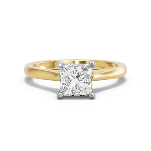 Image for Princess Surprise diamond Ring with Knife Edge Cathedral band