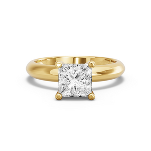 Image for Princess Surprise diamond Ring with Knife Edge Solitaire band in 18K White Gold