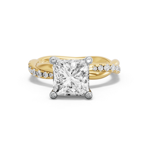 Image for Princess Surprise diamond Ring with Rope Pave band
