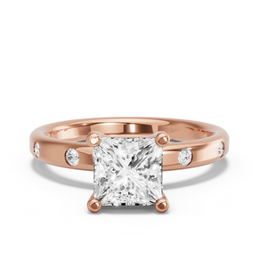 Image for Princess Surprise diamond Ring with Sleek Accent band