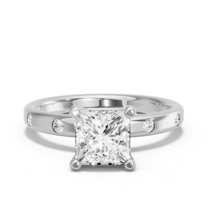 Image for Princess Surprise diamond Ring with Sleek Accent band