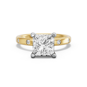 Image for Princess Surprise diamond Ring with Sleek Accent band