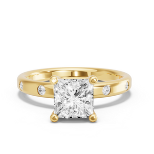 Image for Princess Surprise diamond Ring with Sleek Accent band