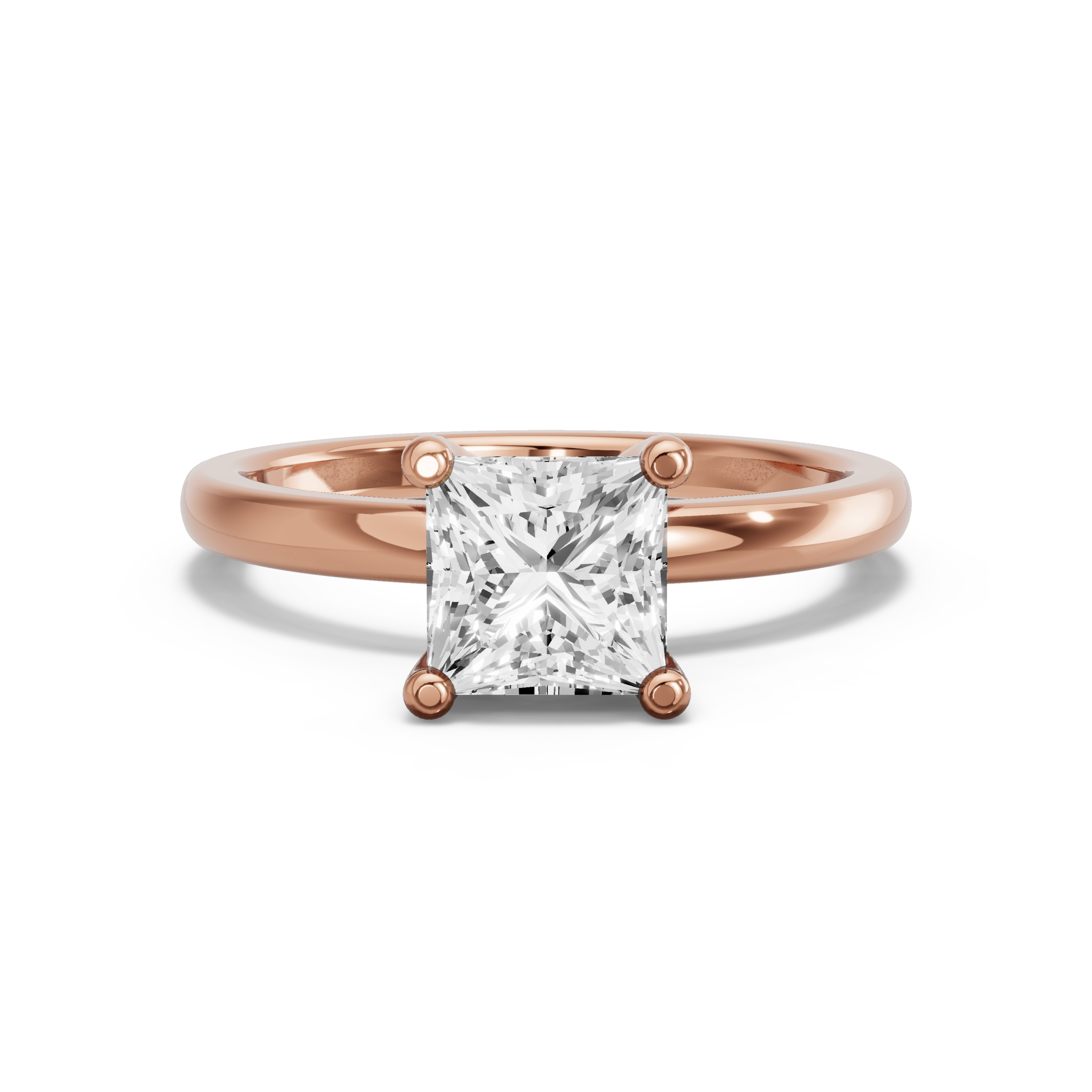 Image for Princess Surprise diamond Ring with Solitaire band in 14K Yellow Gold