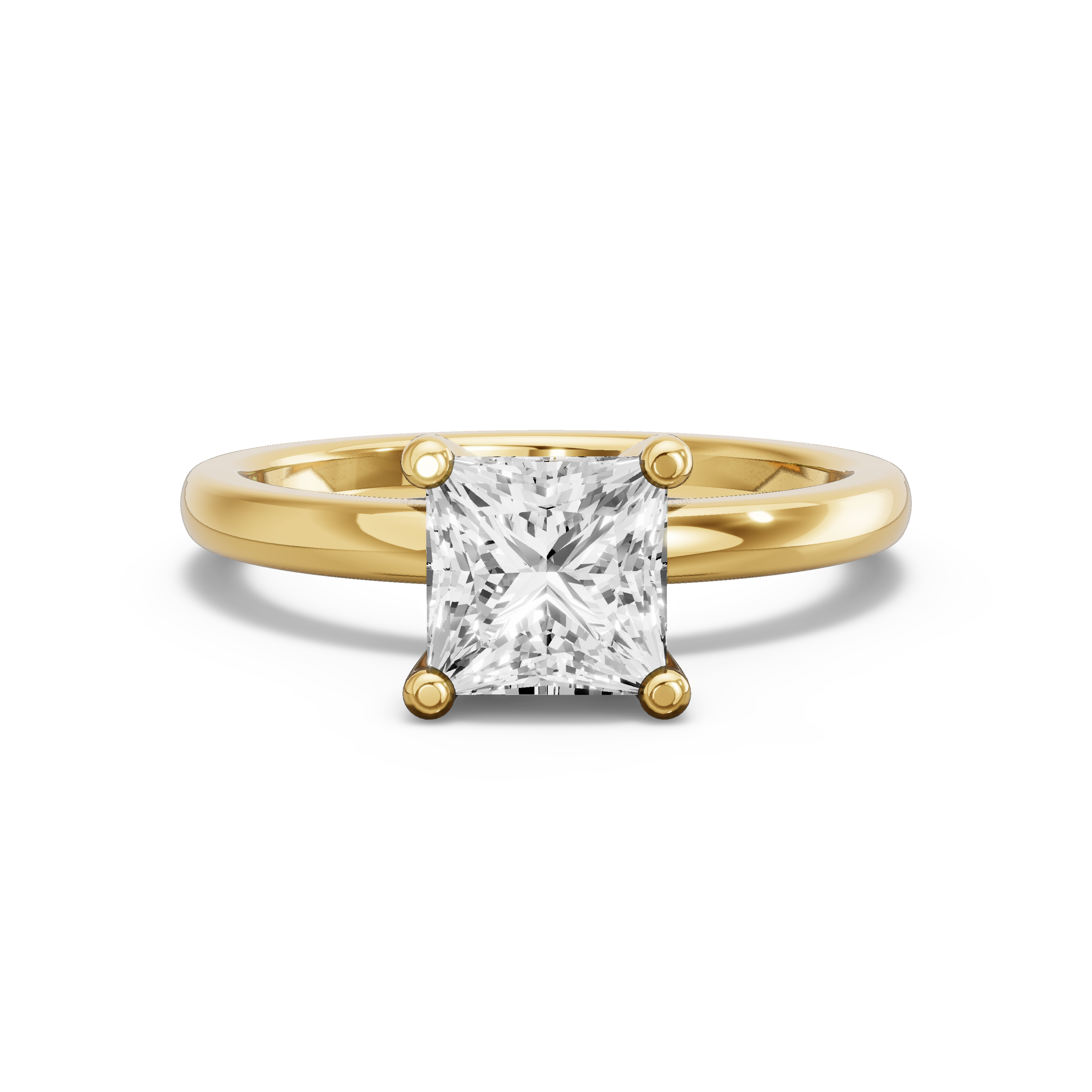 Image for Princess Surprise diamond Ring with Solitaire band in 14K White Gold